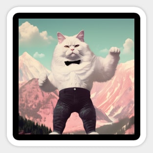 Muscle Meow: The Adorably Buff Felines- Glacier Sticker